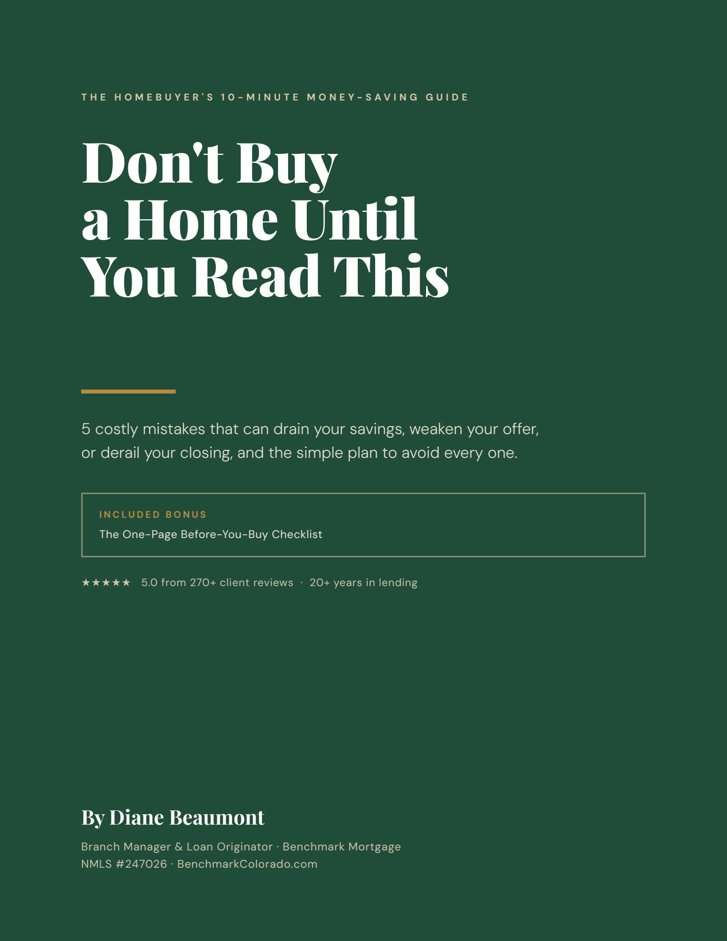 Cover of Don't Buy a Home Until You Read This, the 5 costly homebuying mistakes guide